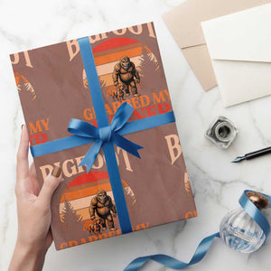 Bigfoot Grabbed My Wiener Wrapping Paper Roll Funny Dachshund Lover Gift TS12 Mocha Print Your Wear