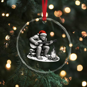 Bigfoot Guitar Christmas Crystal Glass Ornament Sasquatch Guitarist Music Xmas TS14 Print Your Wear