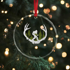 Bigfoot Gun Owner Crystal Glass Ornament Retro Deer Hunting Sasquatch Hunter Dad TS10 Print Your Wear