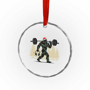 Bigfoot Gym Christmas Crystal Glass Ornament Funny Sasquatch Bodybuilding Weightlifting TS14 Print Your Wear