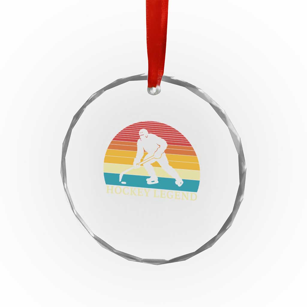 Bigfoot Hockey Legend Crystal Glass Ornament Retro Sasquatch Cryptid Player Gift TS12 Print Your Wear