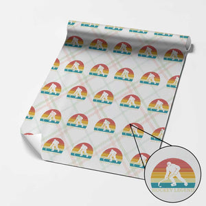Bigfoot Hockey Legend Wrapping Paper Roll Retro Sasquatch Cryptid Player Gift TS12 Christmas Plaid Print Your Wear