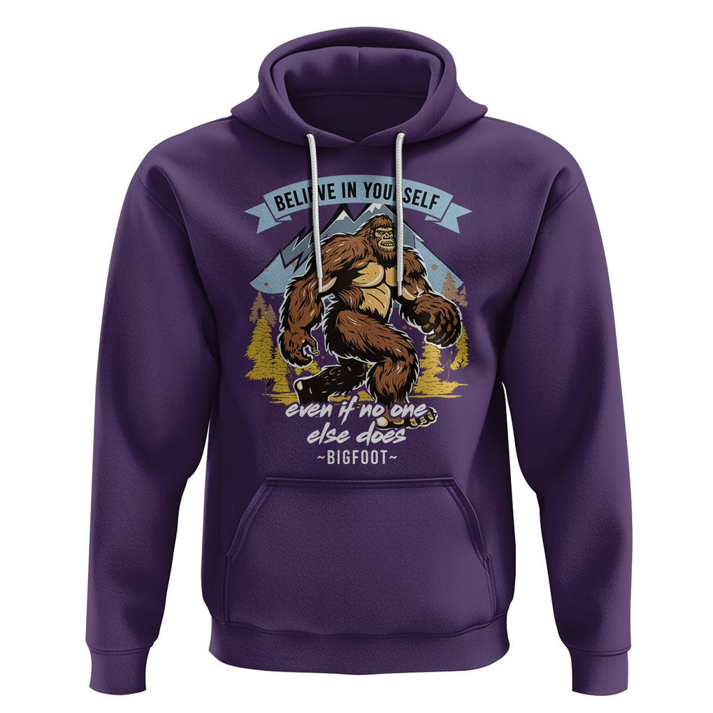 Bigfoot Hoodie Believe In Yourself Even When No One else Does TS09 Purple Printyourwear