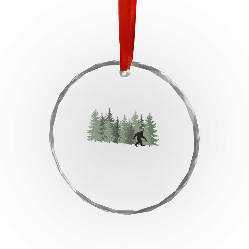 Bigfoot In The Forest Sasquatch Yeti Crystal Glass Ornament TS10 Print Your Wear