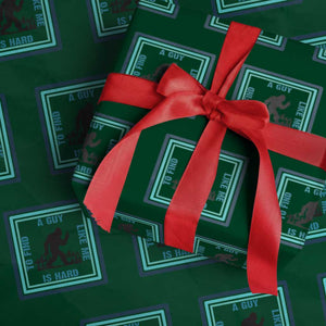 Bigfoot Lover Gift Wrapping Paper Roll A Guy Like Me Is Hard To Find TS12 Green Print Your Wear