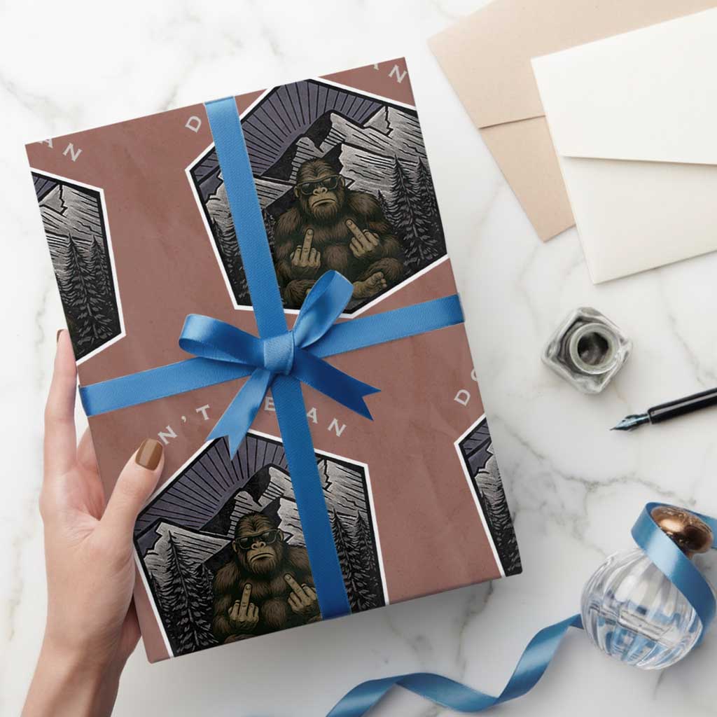 Bigfoot Lover Gift Wrapping Paper Roll Do Not Be An Assquatch TS12 Mocha Print Your Wear