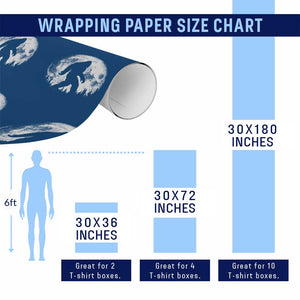 Bigfoot Night Stroll Wrapping Paper Roll Cool Full Moon & Trees Sasquatch TS10 Print Your Wear