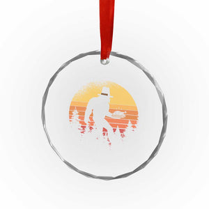 Bigfoot Pilgrim Turkey Pumpkin Thanksgiving Day Crystal Glass Ornament TS11 Print Your Wear
