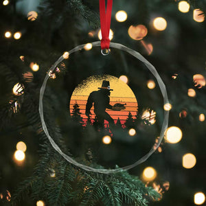 Bigfoot Pilgrim Turkey Pumpkin Thanksgiving Day Crystal Glass Ornament TS11 Print Your Wear