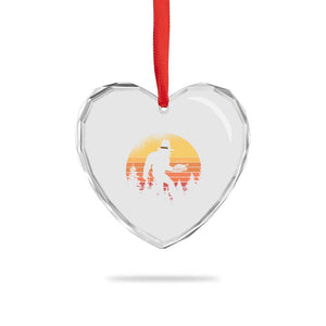 Bigfoot Pilgrim Turkey Pumpkin Thanksgiving Day Heart Crystal Glass Ornament TS11 Print Your Wear