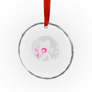 Bigfoot Pink Ribbon Breast Cancer Awareness Crystal Glass Ornament TS10 Print Your Wear