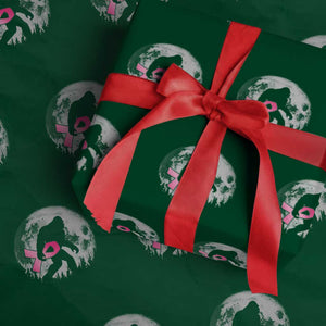 Bigfoot Pink Ribbon Breast Cancer Awareness Wrapping Paper Roll TS10 Green Print Your Wear
