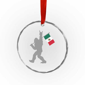 Bigfoot Rock On Hold Mexico Flag Sasquatch Believers Crystal Glass Ornament TS14 Print Your Wear