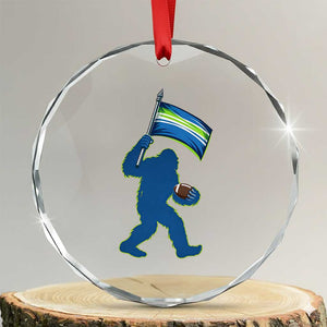 Bigfoot Seattle Sports Fan Crystal Glass Ornament Sasquatch 12s Pride Gift TS12 Transparent Glass 3'' Circle Print Your Wear