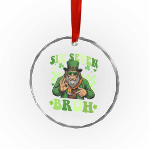 Bigfoot Six Seven Bruh Crystal Glass Ornament Gen Z Irish Gift TS12 Print Your Wear