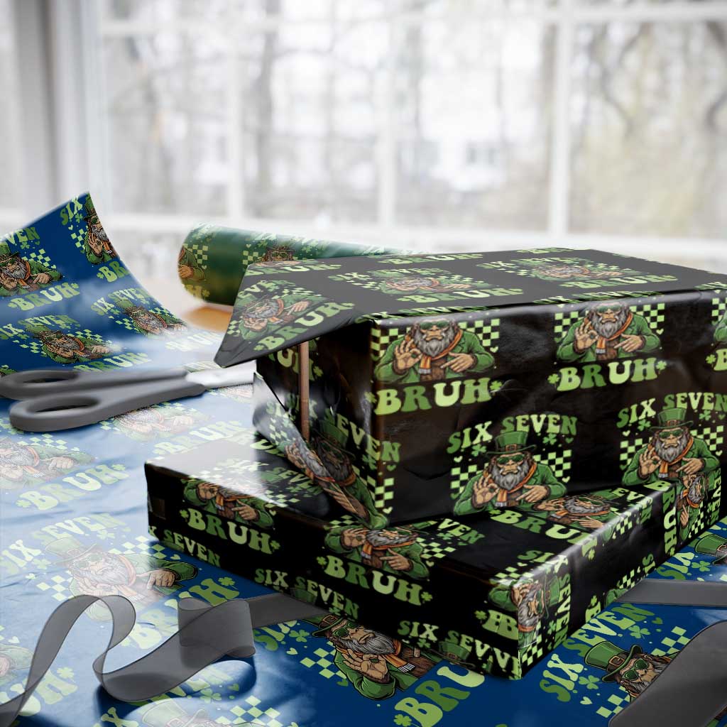 Bigfoot Six Seven Bruh Wrapping Paper Roll Gen Z Irish Gift TS12 Black Print Your Wear
