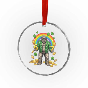 Bigfoot Six Seven Meme Crystal Glass Ornament Funny St Patricks Day Gift TS12 Print Your Wear