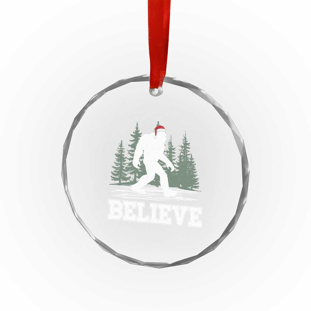 Bigfoot Xmas Crystal Glass Ornament Funny Sasquatch Believe Lovers Gifts TS10 Print Your Wear
