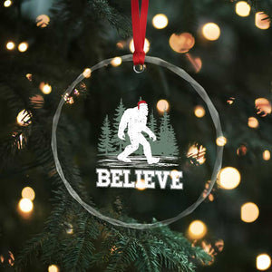 Bigfoot Xmas Crystal Glass Ornament Funny Sasquatch Believe Lovers Gifts TS10 Print Your Wear