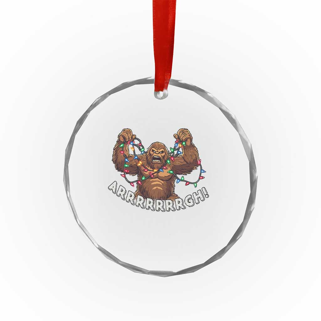 Bigfoot Xmas Crystal Glass Ornament Winter Yeti Sasquatch Loves Xmas Tree Lights TS10 Print Your Wear