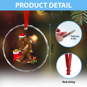 Bigfoot Xmas Crystal Glass Ornament Xmas Movie Sasquatch Lovers TS10 Print Your Wear