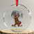 Bigfoot Xmas Tree Lights Crystal Glass Ornament Believe Bigfoot Santa Hat Sasquatch Loves Rock On TS10 Transparent Glass 3'' Circle Print Your Wear