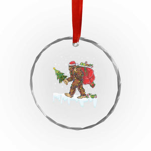 Bigfoot Xmas Tree Lights Crystal Glass Ornament Believe Xmas Sasquatch Lovers Funny TS10 Print Your Wear
