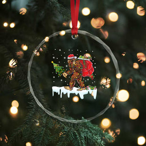 Bigfoot Xmas Tree Lights Crystal Glass Ornament Believe Xmas Sasquatch Lovers Funny TS10 Print Your Wear