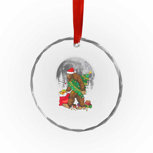 Bigfoot Xmas Tree Lights Crystal Glass Ornament Believe Xmas Sasquatch Lovers Ugly Gift TS10 Print Your Wear