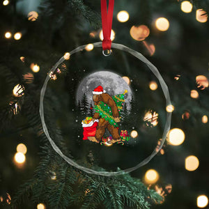 Bigfoot Xmas Tree Lights Crystal Glass Ornament Believe Xmas Sasquatch Lovers Ugly Gift TS10 Print Your Wear