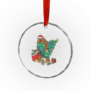 Bigfoot Xmas Tree Lights Crystal Glass Ornament Sasquatch Lovers TS02 Print Your Wear