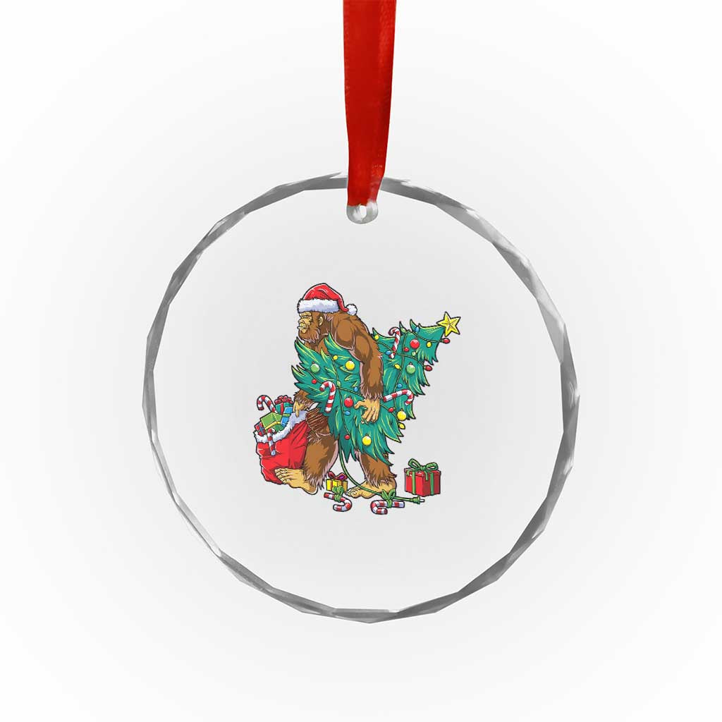 Bigfoot Xmas Tree Lights Crystal Glass Ornament Sasquatch Lovers TS02 Print Your Wear