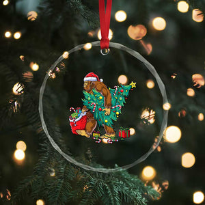 Bigfoot Xmas Tree Lights Crystal Glass Ornament Sasquatch Lovers TS02 Print Your Wear