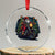 Biker Santa Claus Crystal Glass Ornament Riding Motorcycle Christmas - Print Your Wear