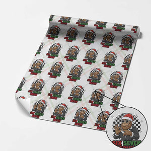 Biker Santa Six Seven Bruh Wrapping Paper Roll Christmas Gift For Gen Z TS12 Christmas Plaid Print Your Wear