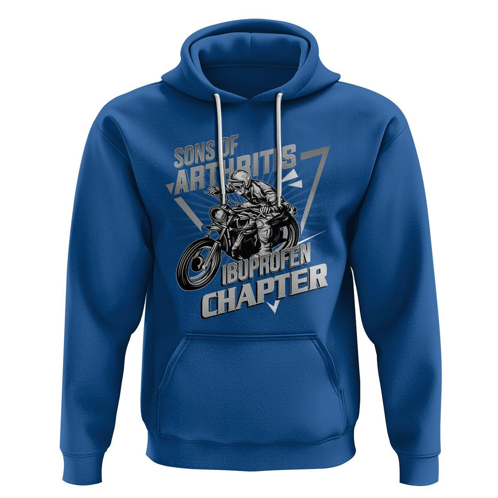 Biker Skeleton Hoodie Sons Of Arthritis Ibuprofen Chapter Dirt Bike TS02 Royal Blue Printyourwear