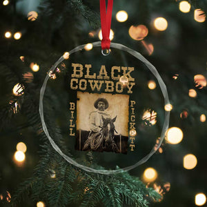 Bill Pickett Crystal Glass Ornament Black Cowboy Western Legend Vintage TS02 Print Your Wear