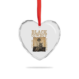 Bill Pickett Heart Crystal Glass Ornament Black Cowboy Western Legend Vintage TS02 Print Your Wear
