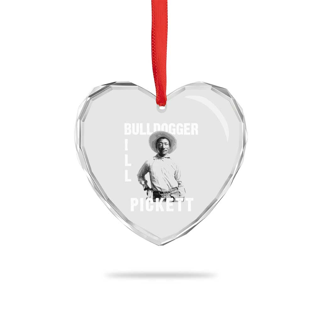 Bill Pickett Heart Crystal Glass Ornament Bulldogger Black Cowboy Western Legend Vintage TS02 Print Your Wear
