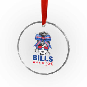Funny BFB Football Lover Crystal Glass Ornament Sport Fan Game Day Messy Bun TS11 Print Your Wear