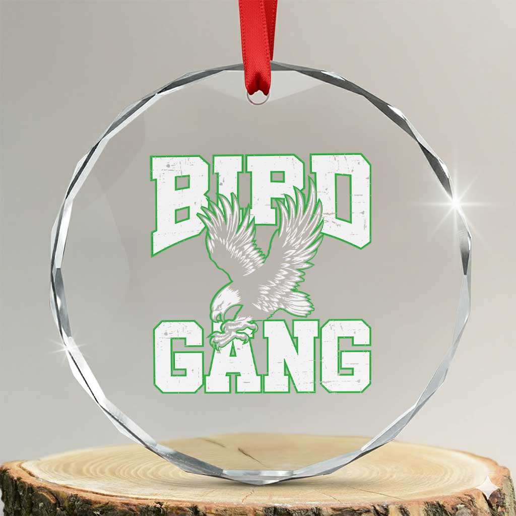 Bird Gang Crystal Glass Ornament Vintage 90s Style Classic EF Fly TS10 Transparent Glass 3'' Circle Print Your Wear
