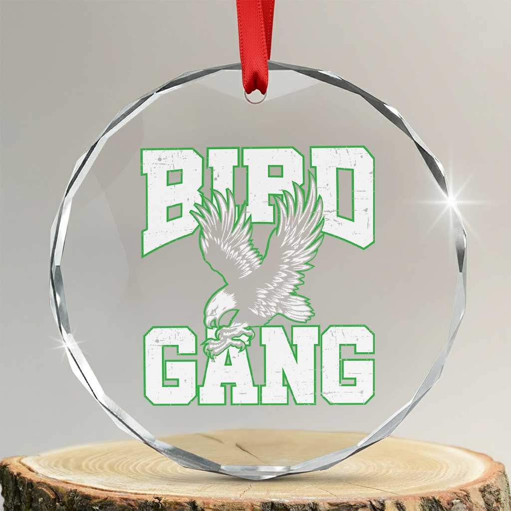 Bird Gang Crystal Glass Ornament Vintage 90s Style Classic Eagles Fly TS10 Transparent Glass 3'' Circle Print Your Wear