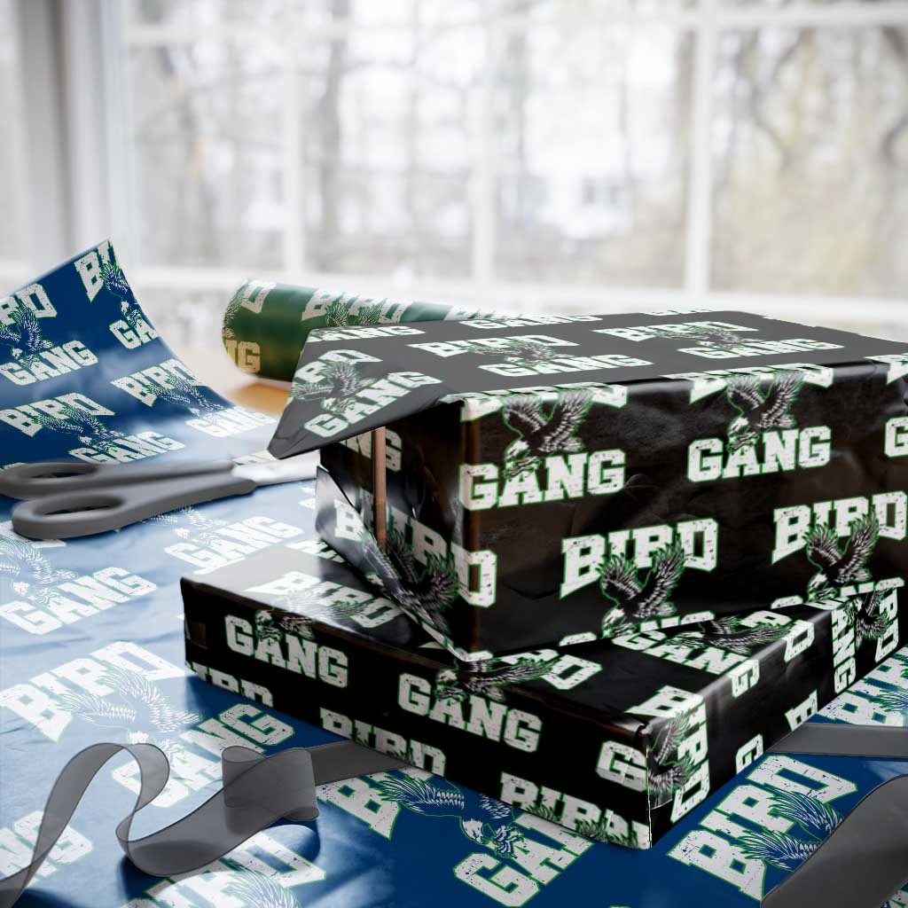 Bird Gang Wrapping Paper Roll Vintage 90s Style Classic Eagles Fly TS10 Black Print Your Wear