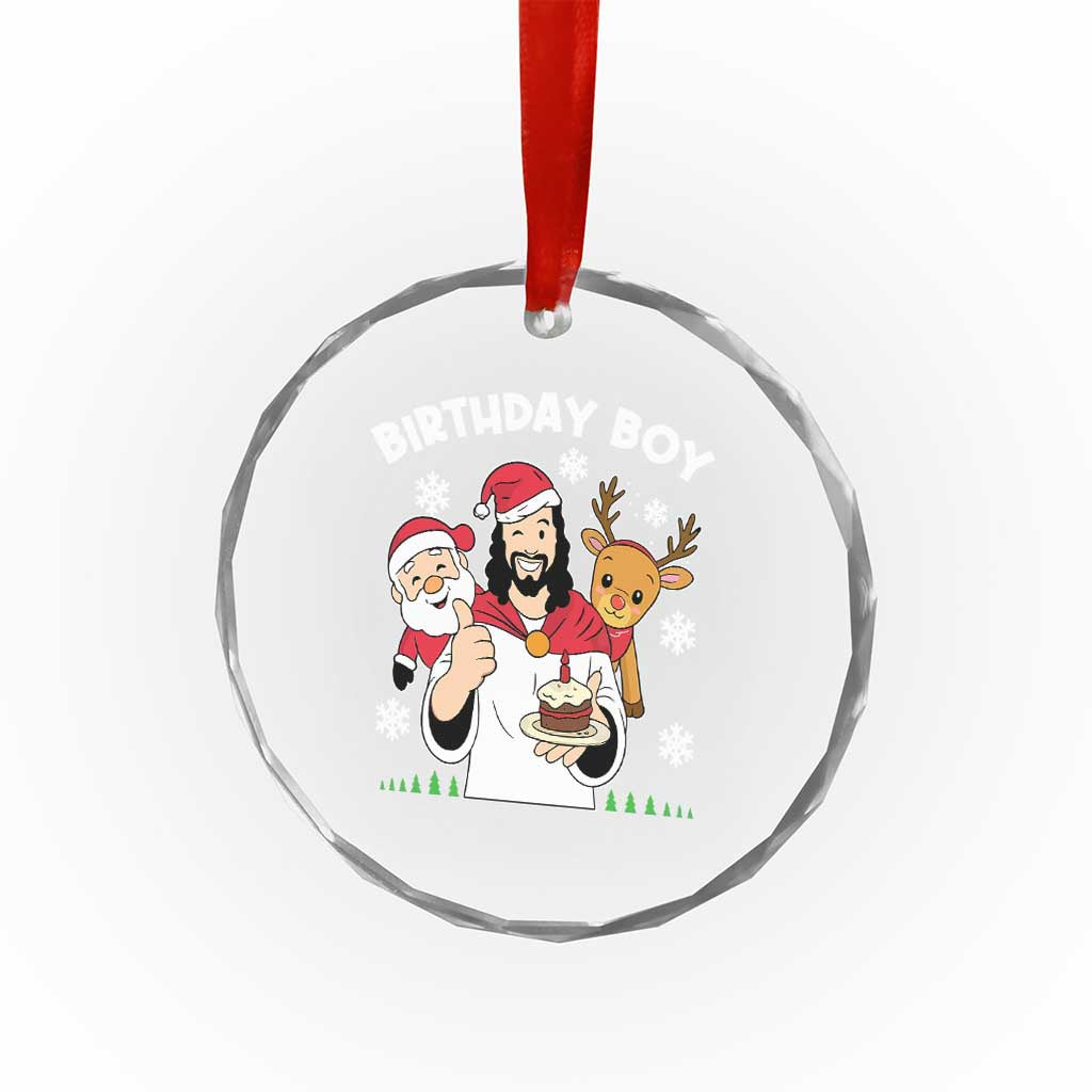 Birthday Boy Jesus Christmas Crystal Glass Ornament Christian Xmas TS10 Print Your Wear