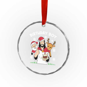 Birthday Boy Jesus Christmas Crystal Glass Ornament Christian Xmas TS10 Print Your Wear