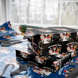 Birthday Boy Jesus Christmas Wrapping Paper Roll Christian Xmas TS10 Black Print Your Wear