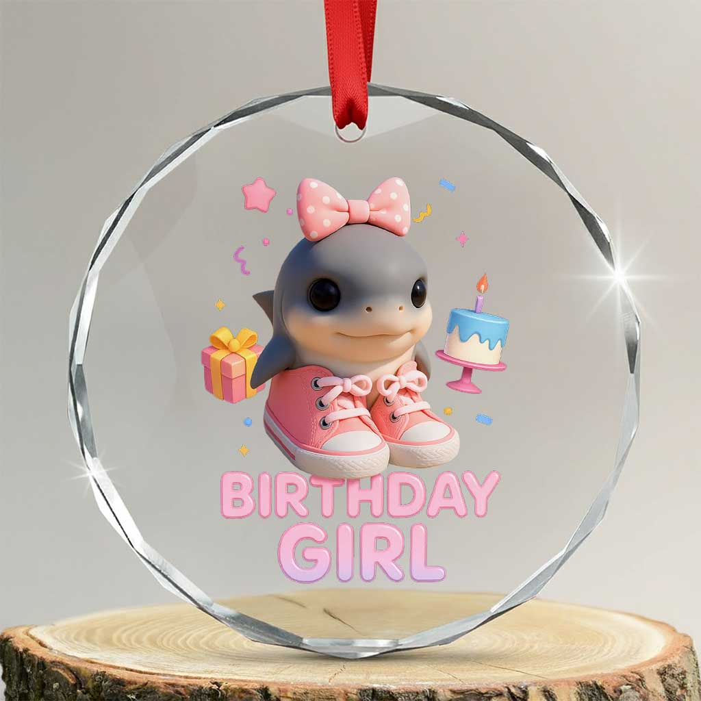 Birthday Girl Crystal Glass Ornament Italian Brainrot Meme Party Funny Las Tralaleritas TS10 Transparent Glass 3'' Circle Print Your Wear