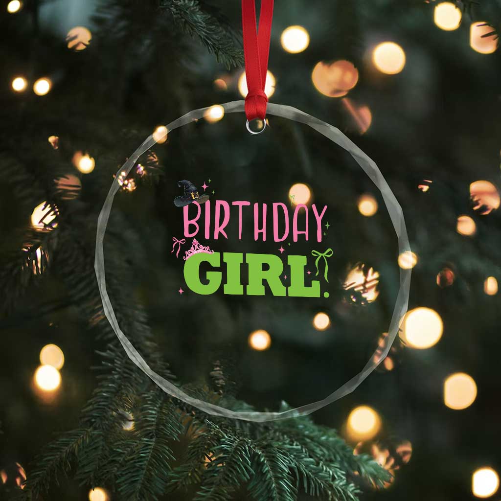 Birthday Girl Crystal Glass Ornament Witch Pink Green Toddler Baby 1st 2nd 3rd 4th 5th 6th 7th TS10 Print Your Wear