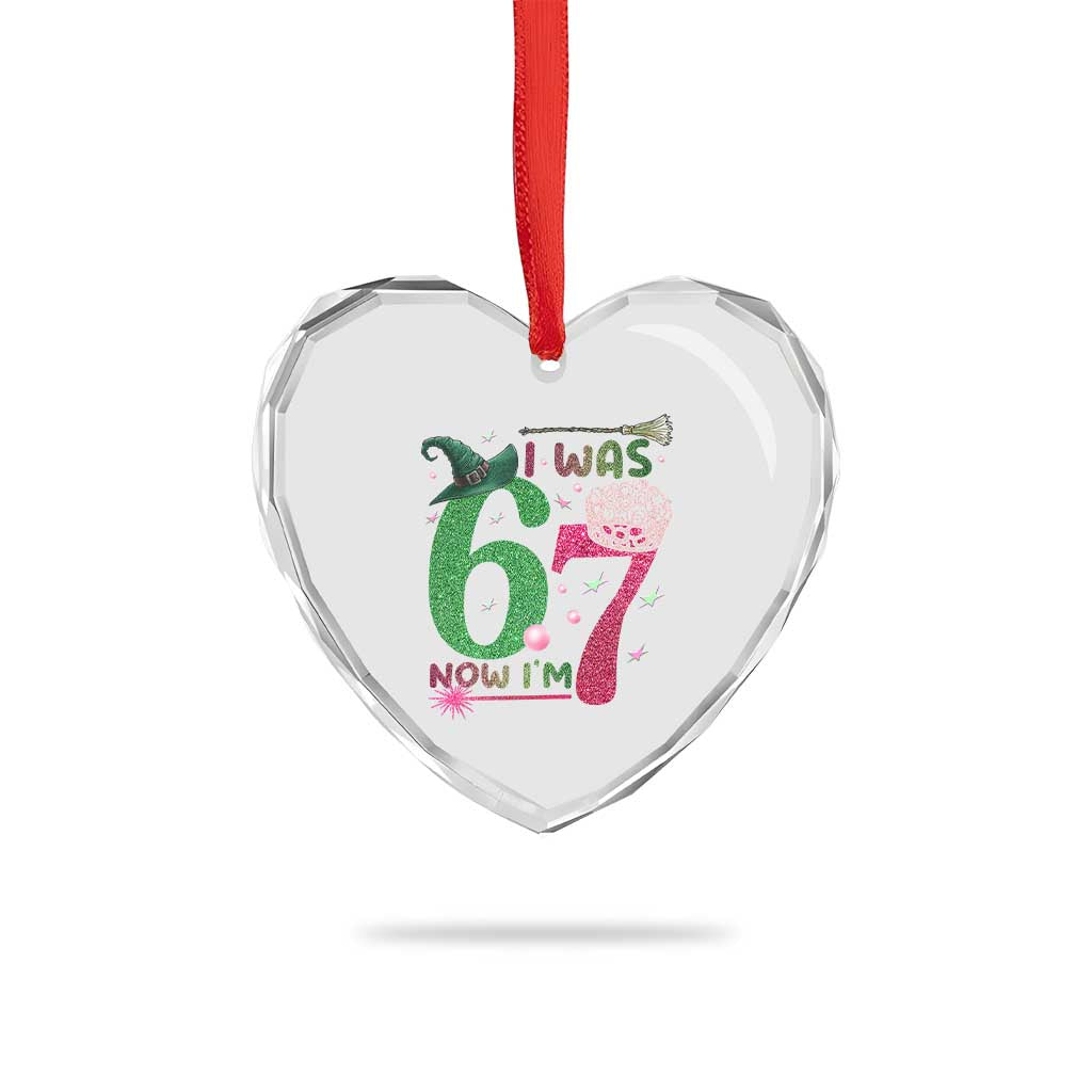 Birthday Girl I Was 6 Now I Am 7 Heart Crystal Glass Ornament Gift For Alpha Kids TS12 Print Your Wear