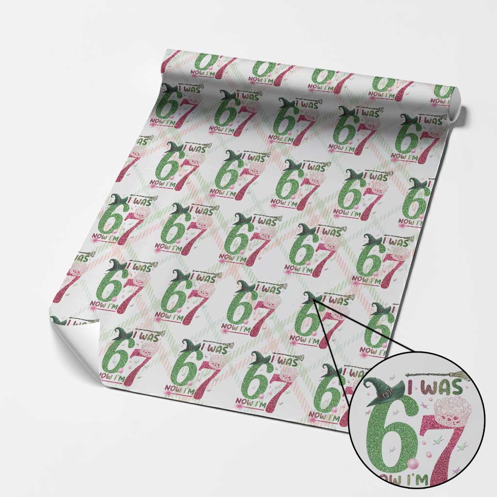 Birthday Girl I Was 6 Now I Am 7 Wrapping Paper Roll Gift For Alpha Kids TS12 Christmas Plaid Print Your Wear